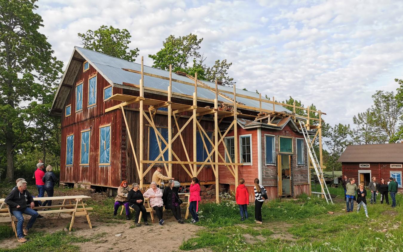 old house during renovation