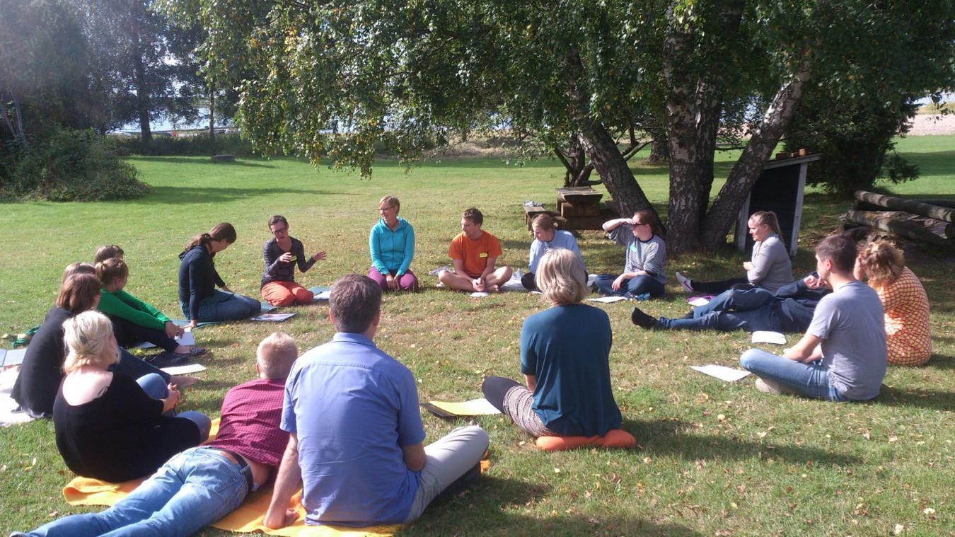 people sitting in a circle